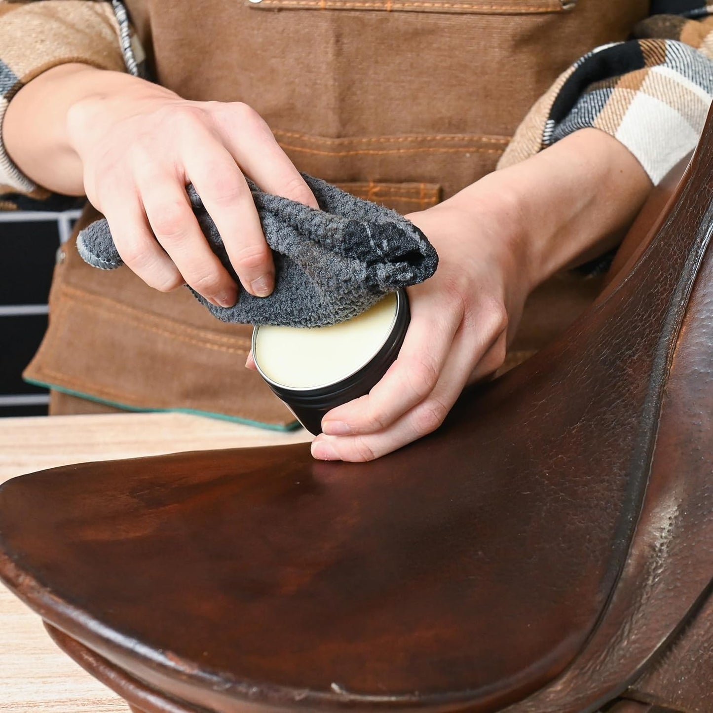 Complete Saddle Soap and Horse Tack Kit -Includes: SaddleSoap - Leather Conditioner - Oil - Brushes - Cloths. Equestrian Supplies (Boots, Bridles, Saddles, Horse Stuff) - Made in The USA