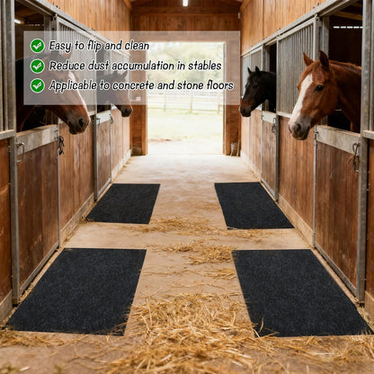 4x6 Ft Horse Stall Mat, Stable Mat for Horses Back Non-Slip Design Mat Backing Moisture Absorbent Easy to Clean for Horses Livestock Stables Barns Kennels Garages