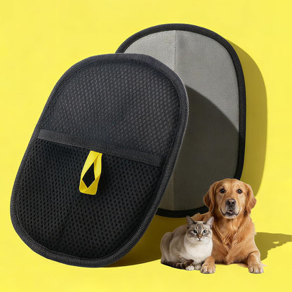 DELOMO Electrostatic Pet Hair Removal Glove: Pet Hair Mitt Glove for Cats & Dogs, Reusable Magic Brush Pet Hair Remover Glove for Couch, Carpet, Furniture, Car Seat & Clothing