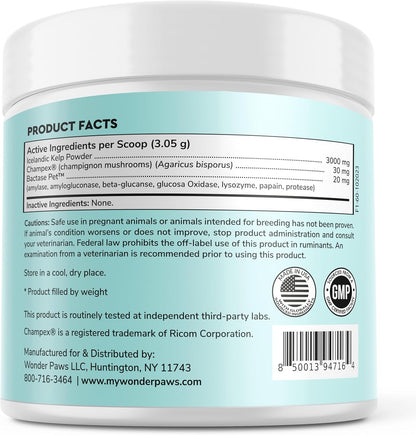 Wonder Paws Dental Powder for Dogs – Teeth Cleaning & Dental Care Made Easy – Removes Plaque, Tarter, Stains & Freshens Breath – Plaque & Tartar Remover for Dogs of All Ages – 60 Scoops