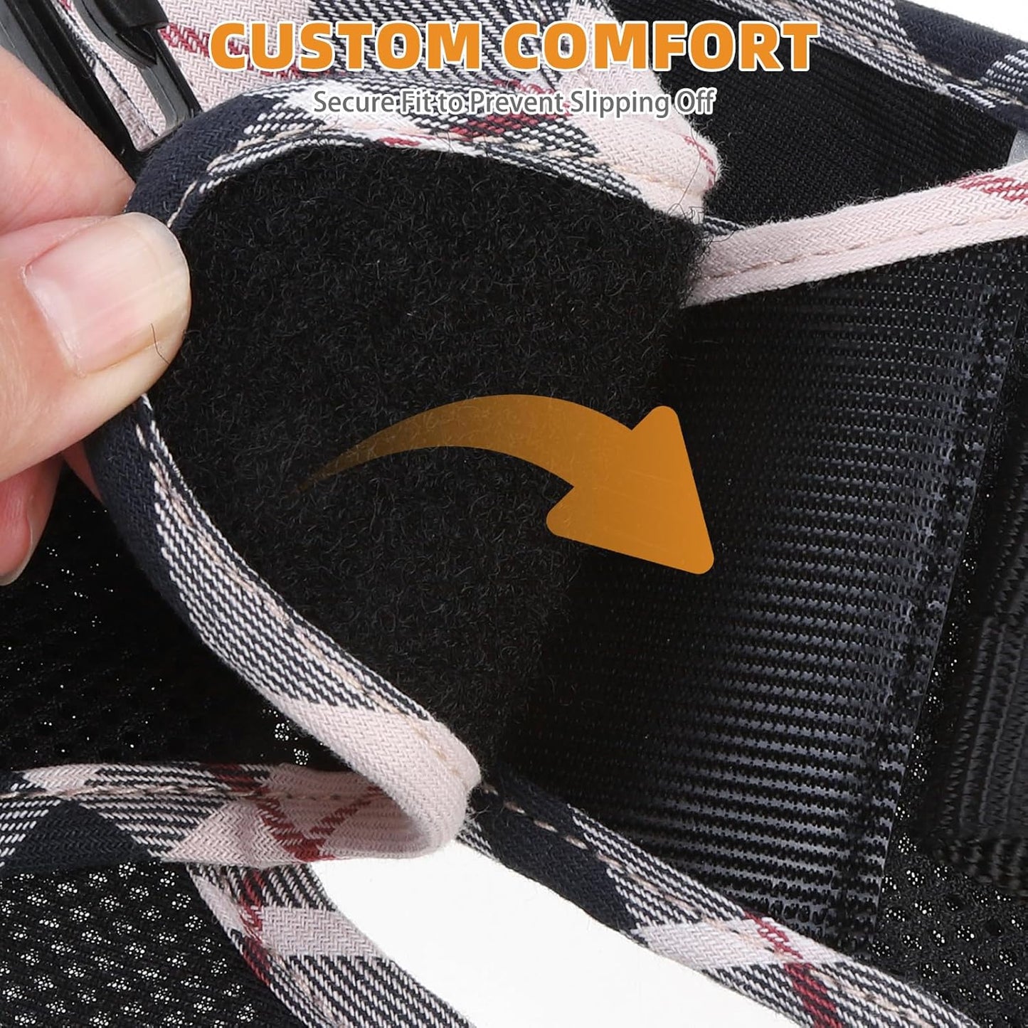 KOOLTAIL Small Dog Harness and Leash Set, Step in No Pull Soft Mesh Padded Pet Vest Harness Collar for Small Size Dogs Cats Boy Girl, Breathable & Lightweight Plaid Puppy Harness, Beige S