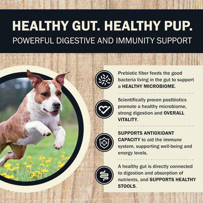 Redbarn Powerfood Air Dried Dog Food for Digestive Gut Health - 93% Beef, Beef Organs & Lamb with Prebiotics & Postbiotics - Non-GMO Dry Full Feed or Topper Made in USA - 2lb