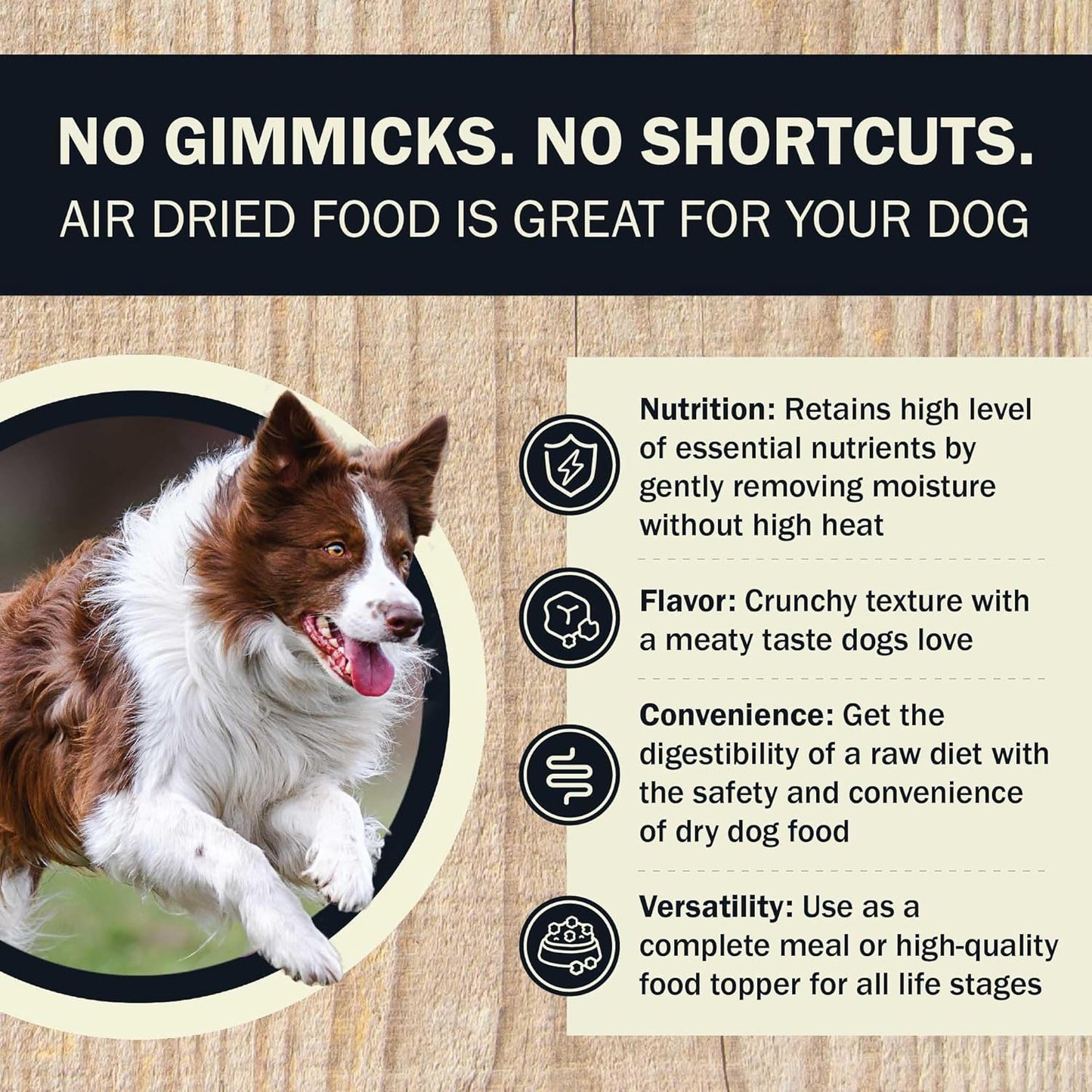 Redbarn Powerfood Air Dried Dog Food - 96% Chicken & Chicken Organs - High Protein Grain-Free Non-GMO Premium Dry Full Feed or Topper Made in USA with Omega 3 Salmon Oil Flaxseed - 5lb