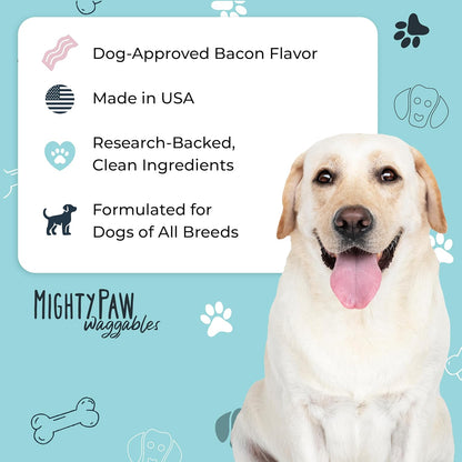 Mighty Paw Waggables Allergy Immune + Itch (Made in The USA) -Dog Chews Anti-Itch for Dogs. Allergy Support Vitamins for Skin and Coat Allergies. Omega 3 & Quercetin for Pets 120 Ct