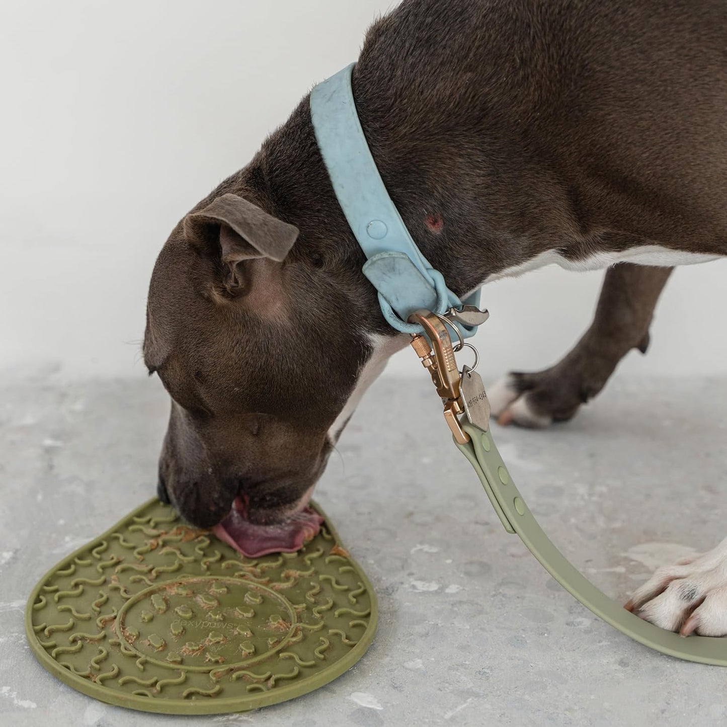 Enrichment Lick Mat: Avocado - Grooved Dog Feeding Pad, Food Grade Silicone, Spread Food Or Treats onto The Mat, Pet Soothing, Suction Back