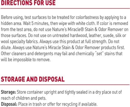 Nature's Miracle Stain and Odor Remover for Dogs, Odor Control Formula, Refill, 1.33 Gal