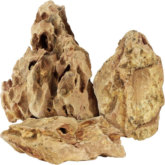 2.5lb Natural Dragon Stones, Aquarium Rocks Decoration Aquascaping Stone Landscaping Model for Fish Tank Decor Terrariums Paludariums Reptile Enclosures Gardens, 2-4 inches