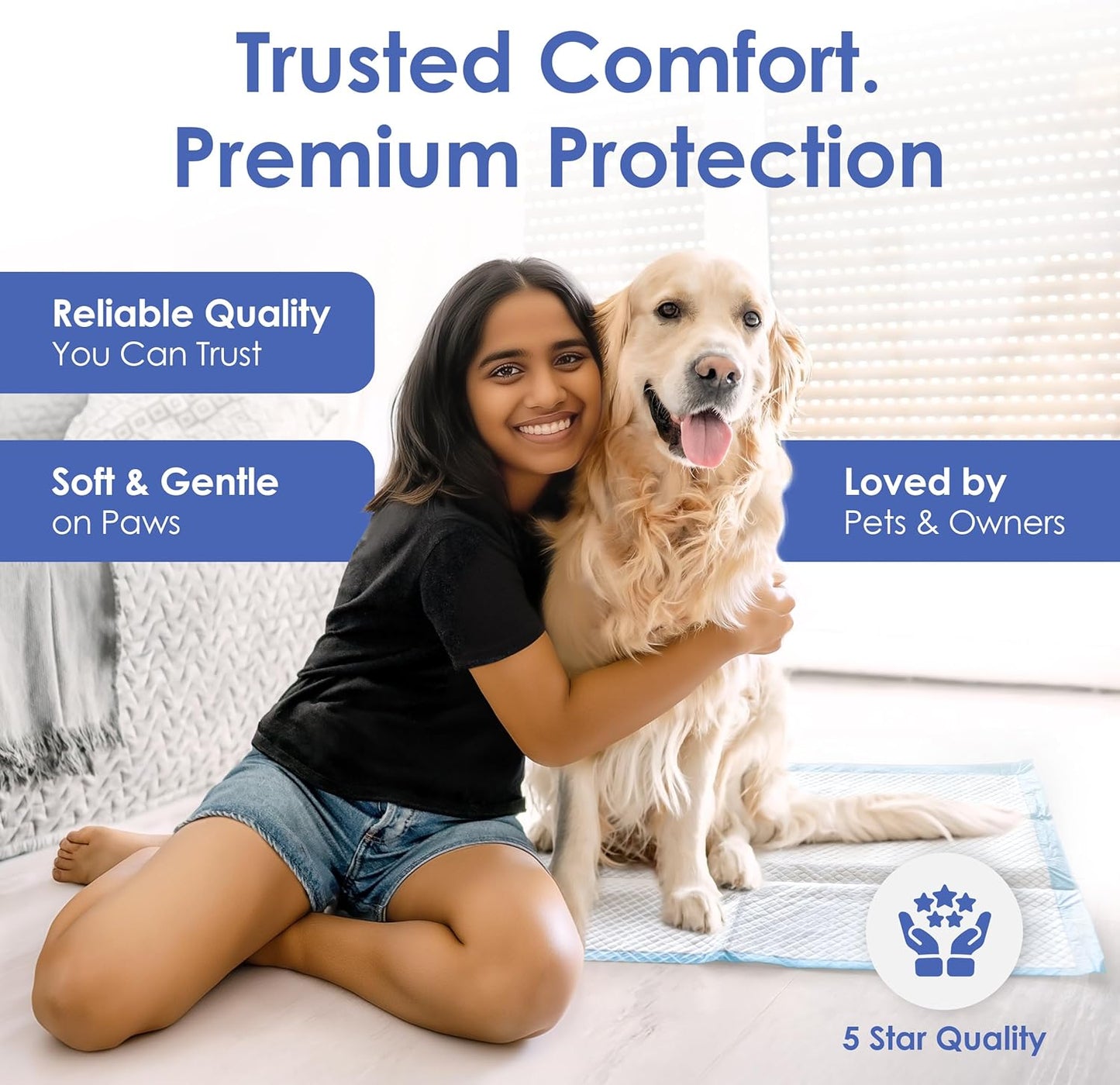 American Kennel Club Scented Puppy Training Pads with Ultra Absorbent Quick Dry Gel – 28 x 30 Pee Pads for Dogs - Fresh Scented - 50 Count, XL