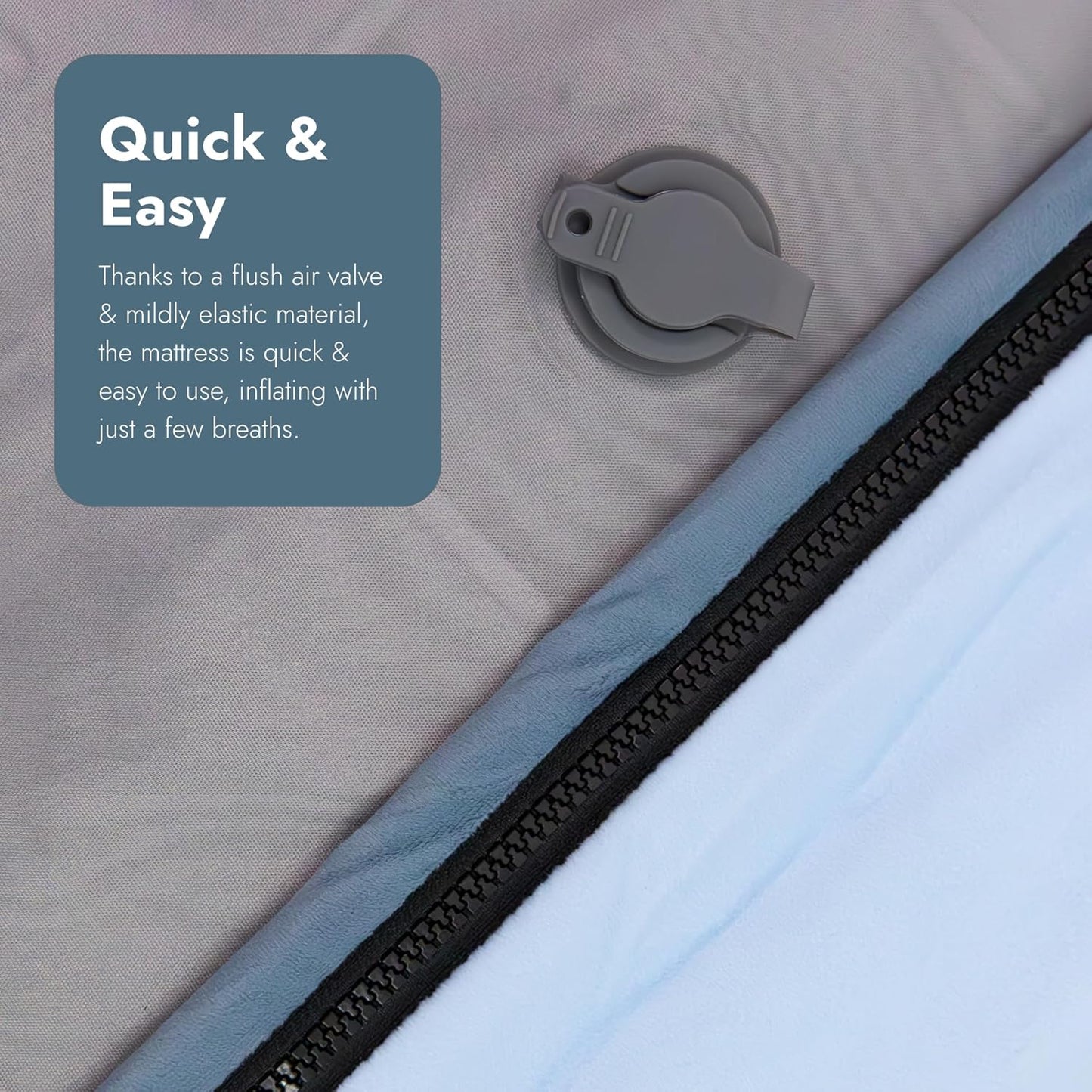 K9 Sport Sack Sleeper with Blue Slip Cover - Large/Extra Large (3” x 28” x 28”) - Inflatable Dog Bed with Carrying Case - Lightweight, Durable Design Ideal for Travel