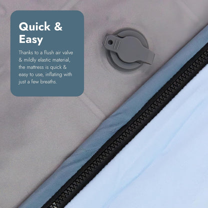 K9 Sport Sack Sleeper with Blue Slip Cover - Large/Extra Large (3” x 28” x 28”) - Inflatable Dog Bed with Carrying Case - Lightweight, Durable Design Ideal for Travel