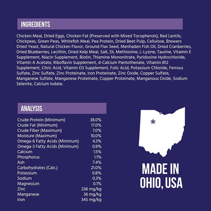 Best Breed Grain Free Cat Diet Made in USA [Natural Dry Cat Food for All Ages] - 4lbs.