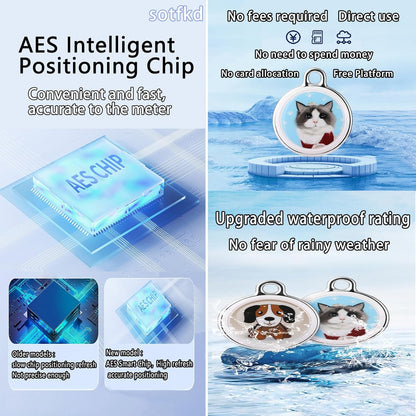 Cat Tracke Collar-GPS Tracker for Cats-Cat GPS Tracker-Pet Tracker for Cats| Android and iOS Universal | No Monthly Fee | Waterproof | Works with Any Collar