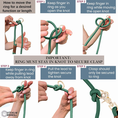 Hands Free Dog Leash, Waist Leash for Dog Walking, Running, Crossbody, Multifunctional, 2 Dogs, Dual Handle, Traditional Lead, Adjustable Lead 4.3ft - 7.5ft, 3/8" (10mm) Diameter.