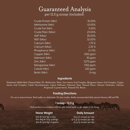 Equithrive Horse Hoof Supplement Pellets with Biotin, Chelated Trace Minerals, Selenium, Methionine, and Omega 3, Equine Hoof Care, 3.3 lbs