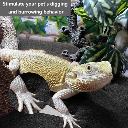 BNOSDM Reptile Sand Bearded Dragons Substrate Sands Lizard Terrarium Bedding Desert Blend for Snakes Geckos Chameleon Tortoise Frogs Scorpion Invertebrates Amphibian 2.2lb (Black)