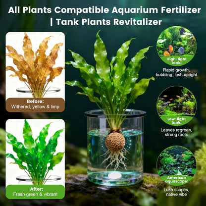 Root Tabs，Aquarium Plant Fertilizer, Aquarium Water Care Tabs, 100 Tabs Aquarium Plant Food Safe for Fish and Shrimp, Aquatic Plant Fertilizer for Planted Aquarium Substrate (100)
