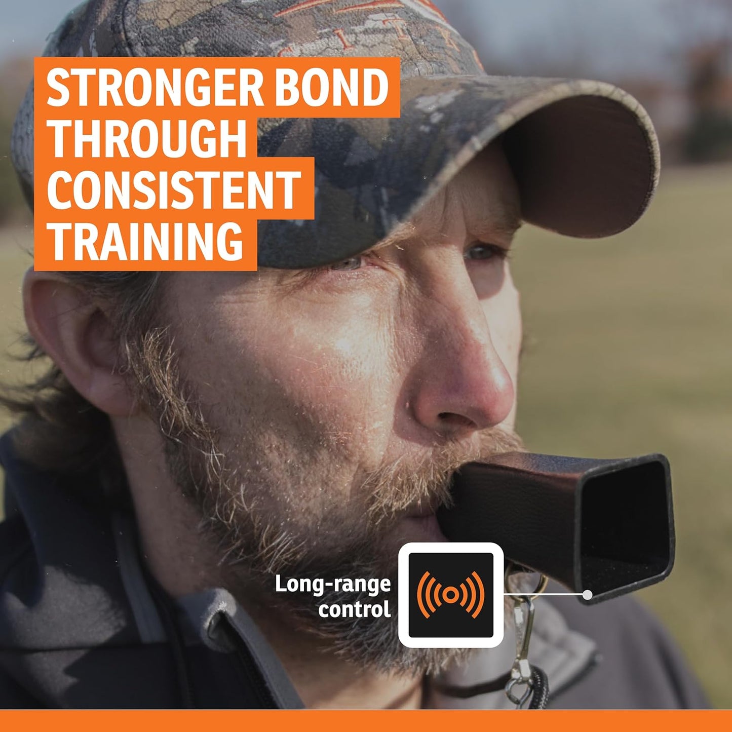 SportDOG Brand Competition Mega Whistle - Hunting Dog Training Whistle with Easy-to-Blow Design - Protects Handlers Ear - Black