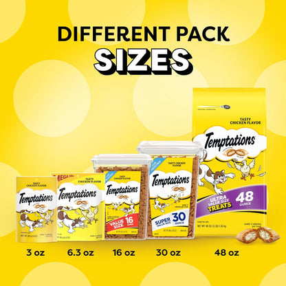 Temptations Classic Crunchy and Soft Cat Treats Tasty Chicken Flavor, 16 oz. Tub