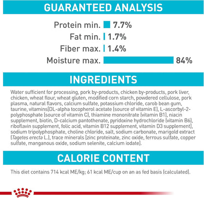 Royal Canin Feline Care Nutrition Urinary Care Adult Thin Slices in Gravy Cat Food, 3 oz (Pack of 12)