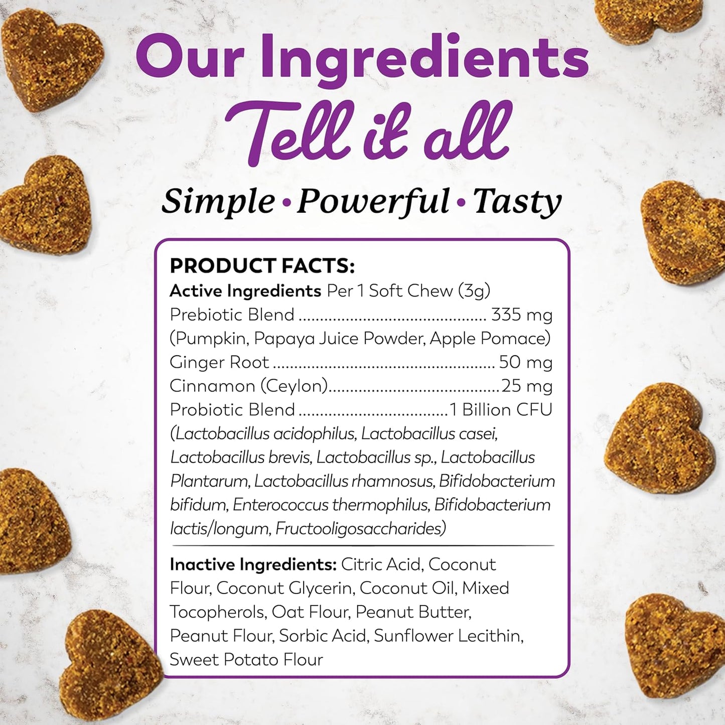 Dr. Harvey's Digestive Probiotic Soft Chews for Dogs, 9 Probiotics for Gut Health, Diarrhea and Bowel Support, Peanut Butter Flavor (90 Chews)