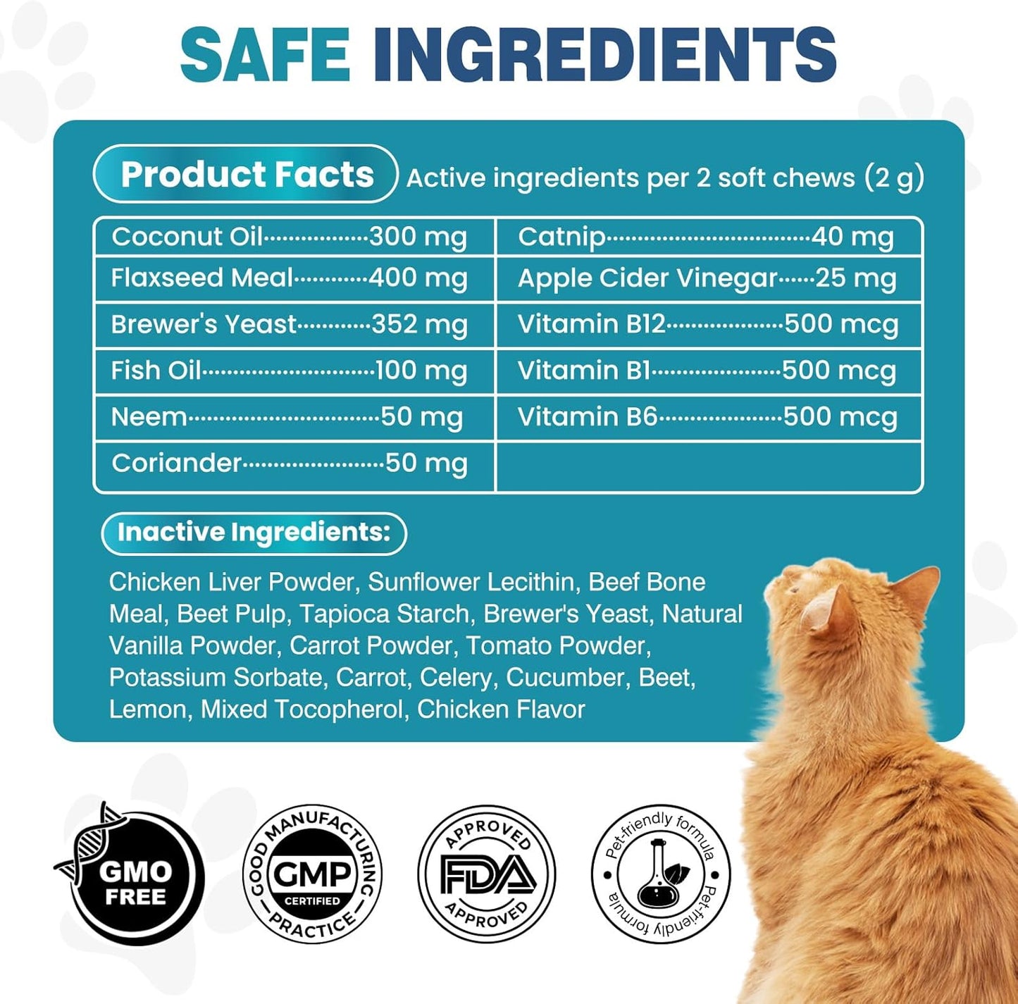 Chewable Flea Treatment for Cats Flea and Tick Prevention for Cats Chewables Fleas Chewables for Cat of All Breeds and Ages 400