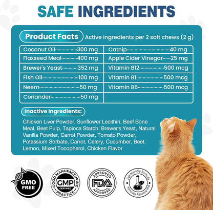 Chewable Flea Treatment for Cats Flea and Tick Prevention for Cats Chewables Fleas Chewables for Cat of All Breeds and Ages 400