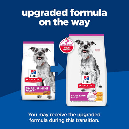 Hill's Science Diet Small & Mini, Senior Adult 7+, Small & Mini Breeds Senior Premium Nutrition, Dry Dog Food, Chicken, Brown Rice, & Barley, 15.5 lb Bag