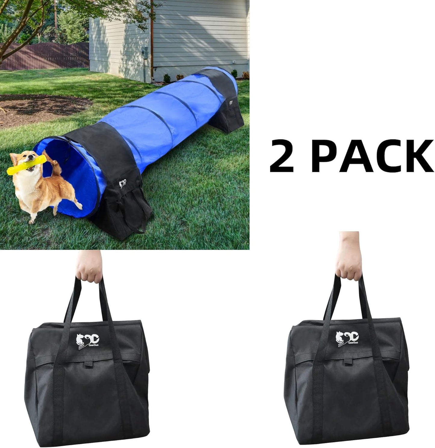 2 Pack Dog Agility Tunnel Sandbags, Dog Agility Equipment, Dog Agility Training (Sandbags,2 Pack)