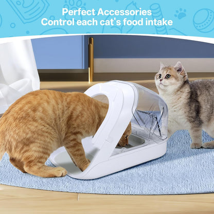 Front Cover for Automatic Micro Chip Pet Feeder, Prevent Pets Competing for Food in Multiple Pets Home, Avoid Food Stealing from Other Cats and Dogs, Precise Diet Control of Each Pet