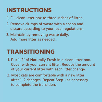 Naturally Fresh Cat Litter Made From Walnut Shells, Unscented, Multi-Cat, Upcycled, Low Dust, Sustainable, 26 Lbs