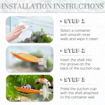 3PCS Betta Hammock Shells, Natural Small Fish Tank Decorations, Betta Fish Tank Accessories, Aquarium Decorations, Aquarium Hideout Habitat for Sleeping Resting Hiding Playing (Yellow)