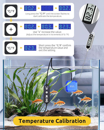 SEAOURA Aquarium Vacuum Cleaner & Aquarium Thermometer