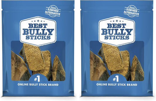 Best Bully Sticks Peanut Butter Stuffed Cow Hooves - 4 Count (Pack of 2) - Natural Dog Treat, Easily Digestible, Supports Dental Health