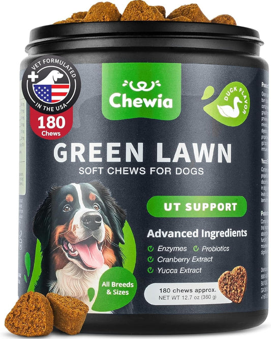 Grass Spot Chews for Dogs - Dog Probiotic, Multivitamins, Enzymes - Vitality & UTI & Digective Support - Urine Neutralizer for Lawn