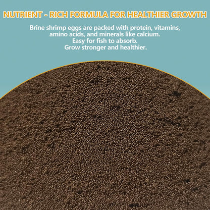 Brine Shrimp Eggs Fish Food - 90% Hatch Rate Artemia Cysts Aquatic Foods for Baby Aquarium Fish Freshwater Saltwater Fish 1 OZ