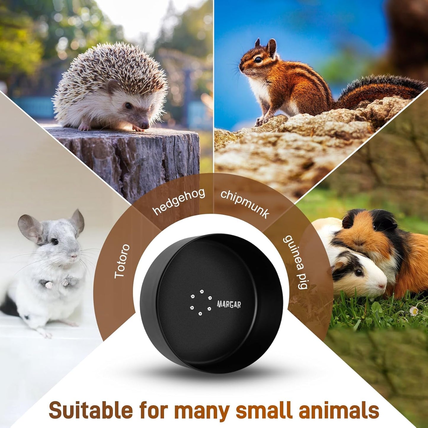 15" Silent Chinchilla Exercise Wheel, Anti-Chewing Aluminum Alloy Running Wheel for Chinchilla, Hamster or Other Small Pets