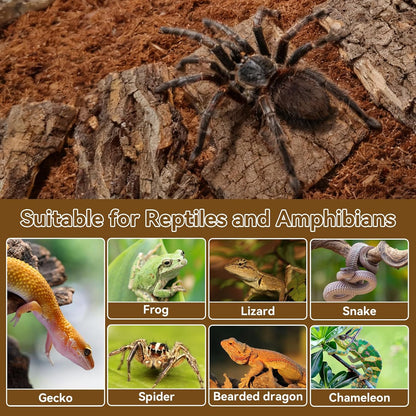 Reptiles Cork Bark Bits Substrate,1 LB Terrarium Bark Bedding Bulk for Geckos Snake Isopods Bearded Dragon Spiders Lizard Tarantula Hermit Crabs