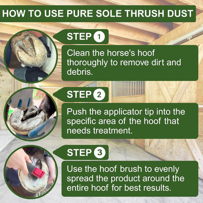 Thrush Treatment for Horses - Pure Sole Thrush Dust (2 oz.) Bundle + Pure Sole Hoof Cleanse (16 oz.)