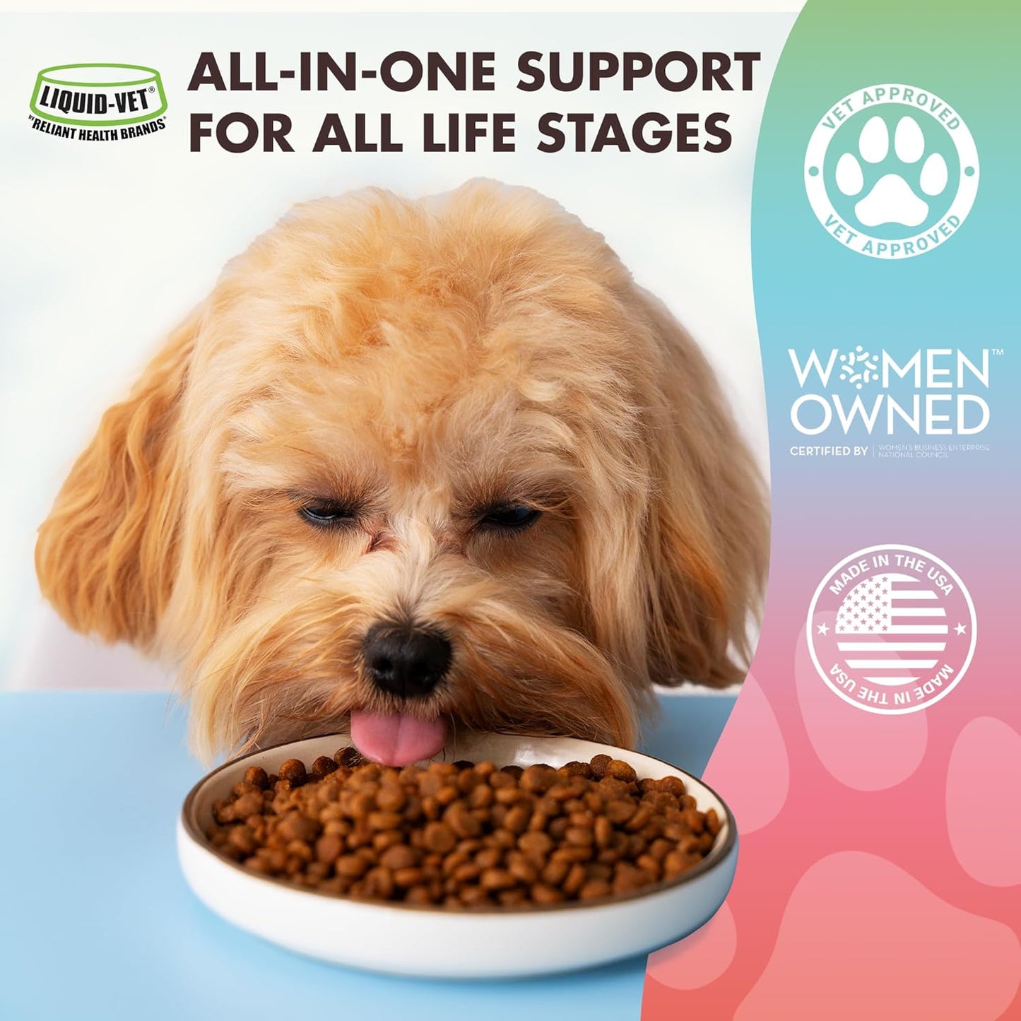 LIQUID-VET Total & Complete Support for Dogs – Joint, Allergy, Digestive & Immune Health & More – 10 Active Ingredients in 1 for Picky Eaters