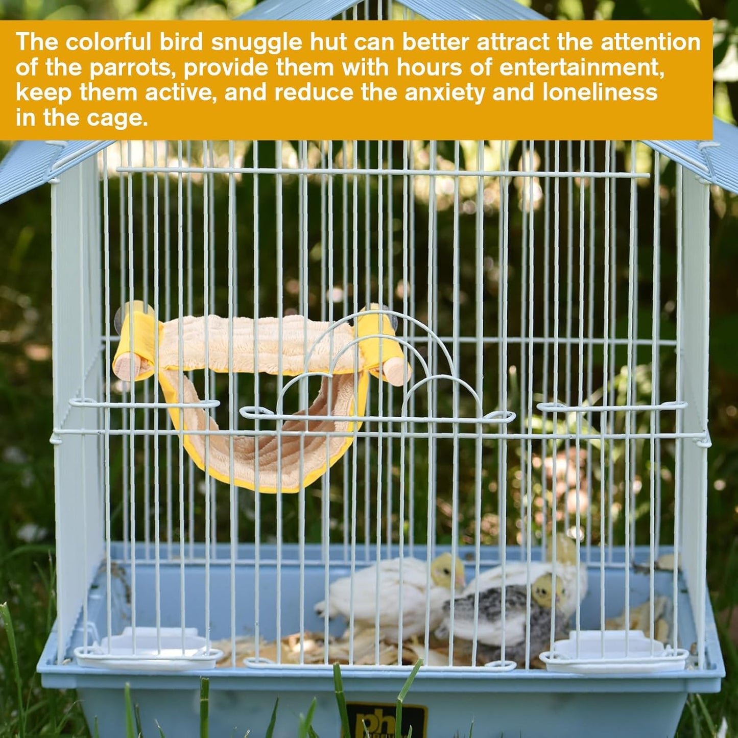 Bird Hammock,Bird Bed for Cage, Winter Warm Bird Nest Bed, Parrot Hanging Hammock Snuggle Hut, Double Layer Cage Perch for Parakeet Budgies Cockatiels Lovebird Finch Hamster Chinchilla