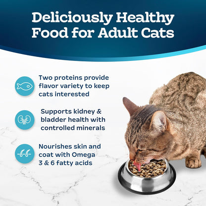 Blue Buffalo Tastefuls Adult Cat Dry Food, Multi-Protein Salmon & Ocean Fish Recipe, 5-lb. Bag