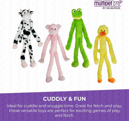 Multipet Swingin' Slevin Duck Dog Plush Toy - Squeaky Dog Toy for All Dogs - Extra Soft Plush - Stuffed Animal for Cuddling & Playing - Cute Dog Pet Toy (27”, Yellow, 5 Squeakers)