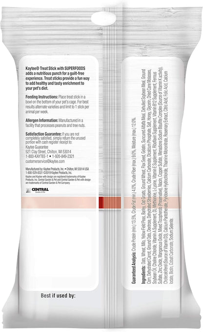 Kaytee Small Animal Treat Stick with Superfoods, Strawberry & Flax Seed, 5.5 oz