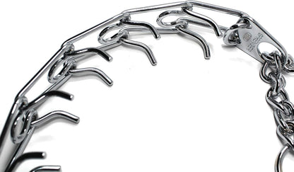Herm Sprenger Prong Dog Training Collar, 22in x 3.0mm (Neck Size up to 18in) Medium, Ultra-Plus Chrome Plated Steel Pet Pinch Anti Pull Collar for Dogs Made in Germany