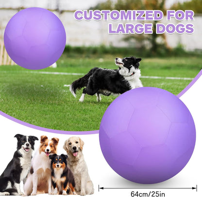 25" Herding Ball for Dogs and Horses, Durable Waterproof Dog Toy, Dual-Layer Large Interactive Pet Play Ball for Australian Shepherds, Cattle Dogs