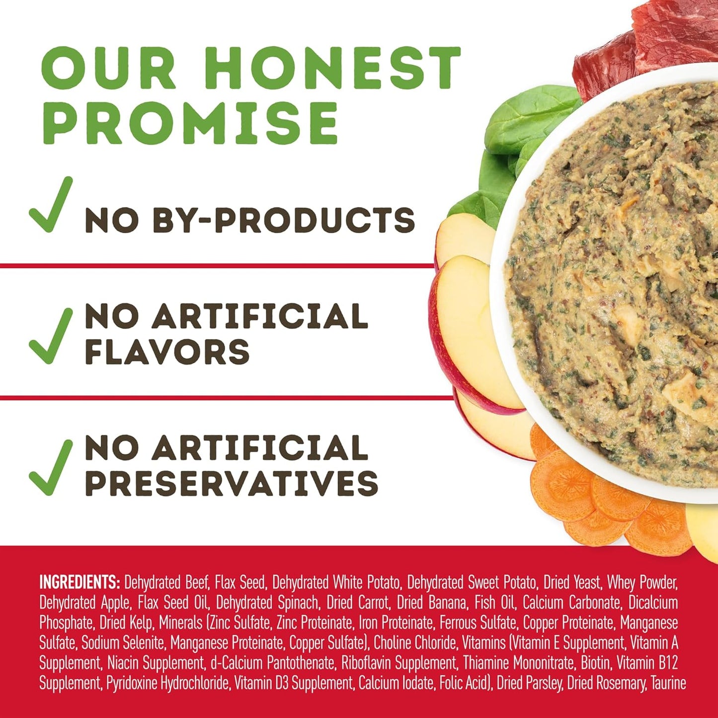 Only Natural Pet MaxBlends Grain Free Beef Recipe Dehydrated Dog Food Formula - High Protein Homemade Stew, Nutrient-Dense Meal for Canine Health - Beef RecipeFlavor - 2 lb Bag (Makes 8 lbs)