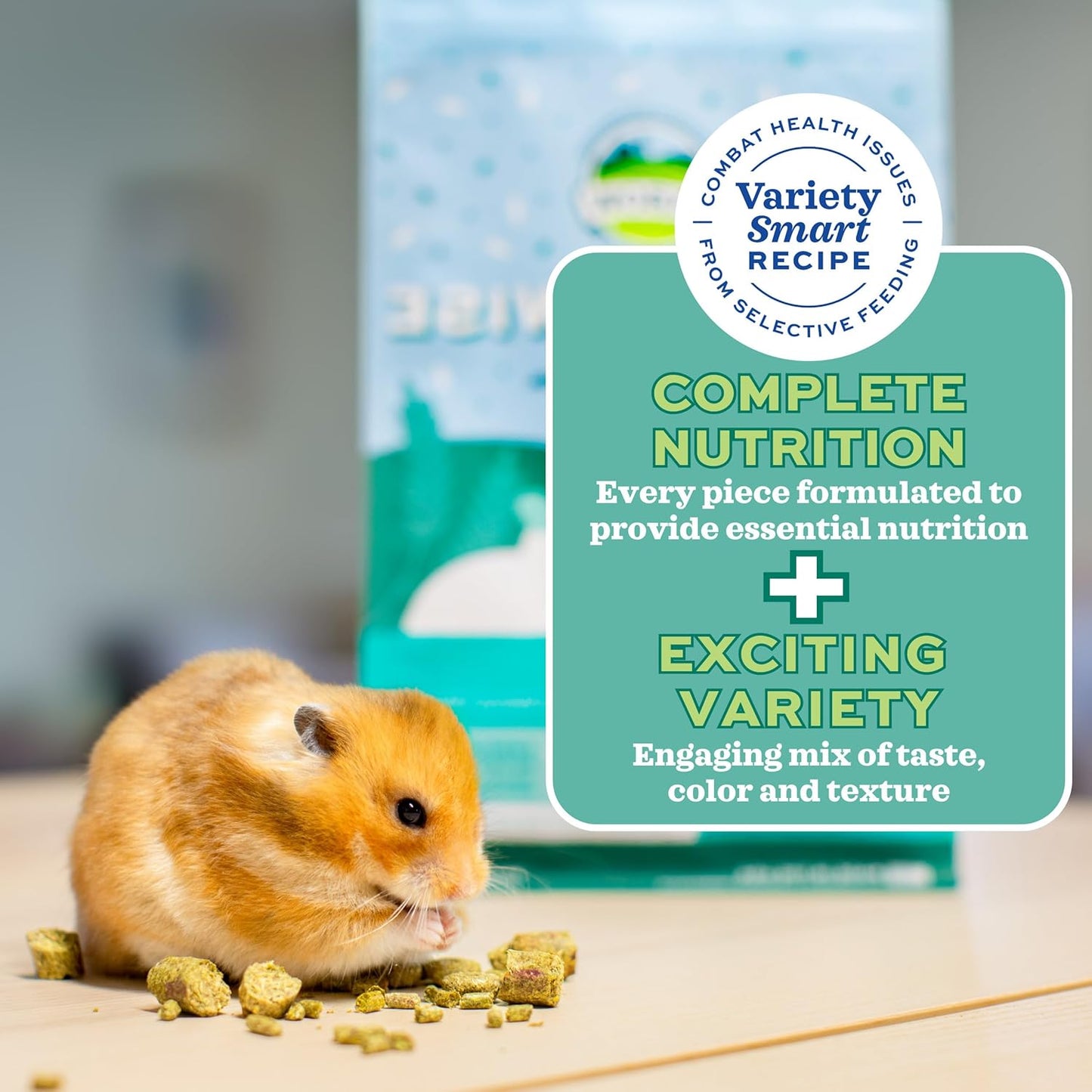 Oxbow Forage Wise Hamster & Gerbil Food, Vitamin Rich Healthy Daily Diet, Hamster Food, Veterinarian Formulated, Small Animal Pet Products, No Artificial Colors & Preservatives, Made in USA, 2 lbs