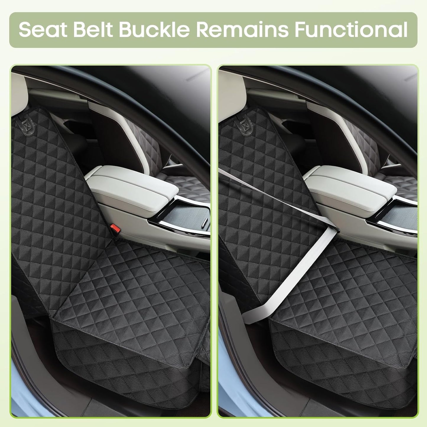 Dog Car Seat Cover for Front Seat, Waterproof Full Protection Pet Car Seat Cover with Side Flaps, Non-Slip Front Seat Protector with Pocket for Cars, Trucks, SUVs