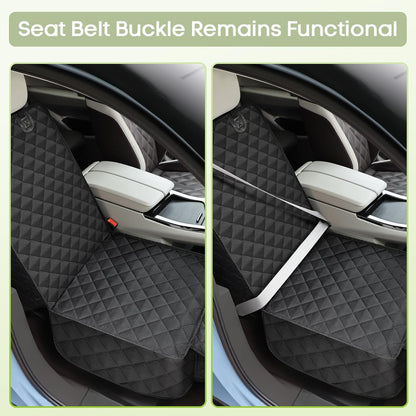 Dog Car Seat Cover for Front Seat, Waterproof Full Protection Pet Car Seat Cover with Side Flaps, Non-Slip Front Seat Protector with Pocket for Cars, Trucks, SUVs