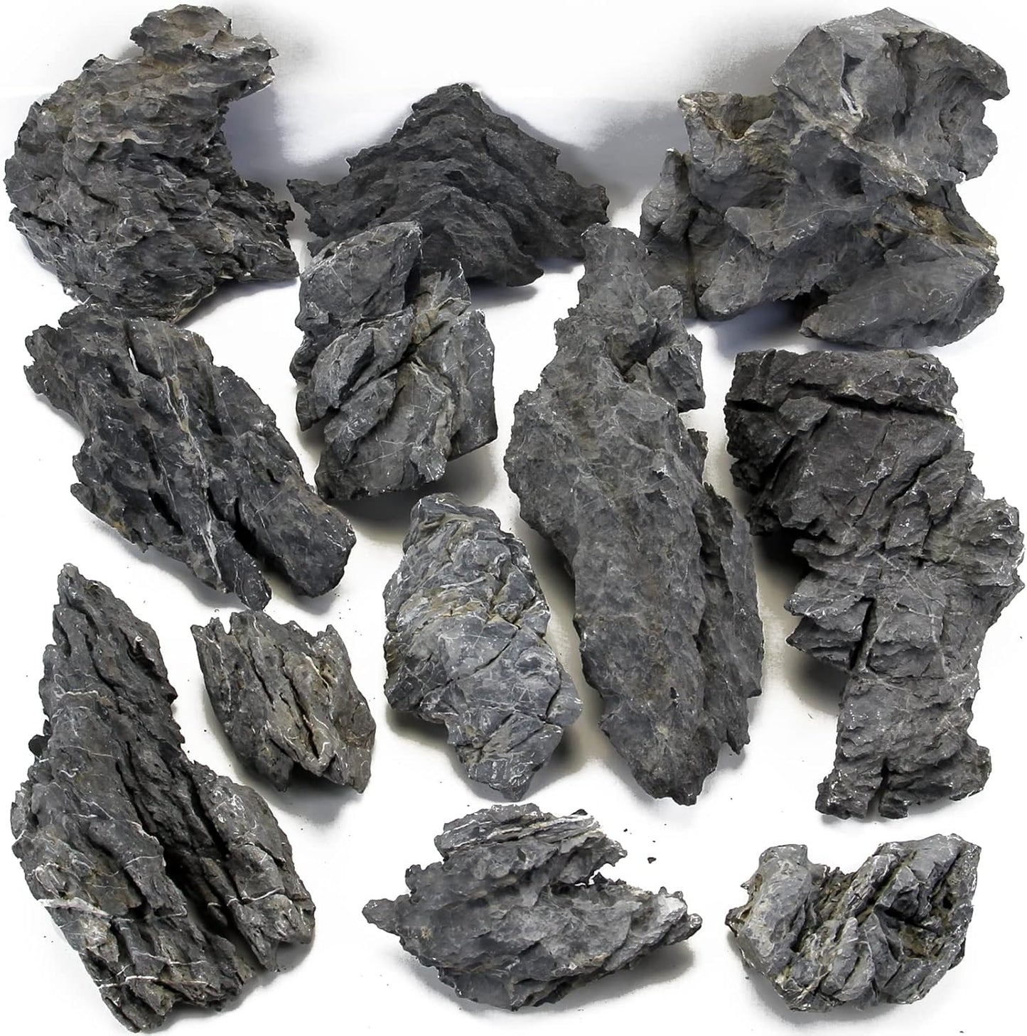 KINGRUI Natural Seiryu Rock Stone 11lb Dragon Stone for Aquarium Landscaping Models Fish Tank Decoration Reptile and Amphibian enclosures 3-6inch